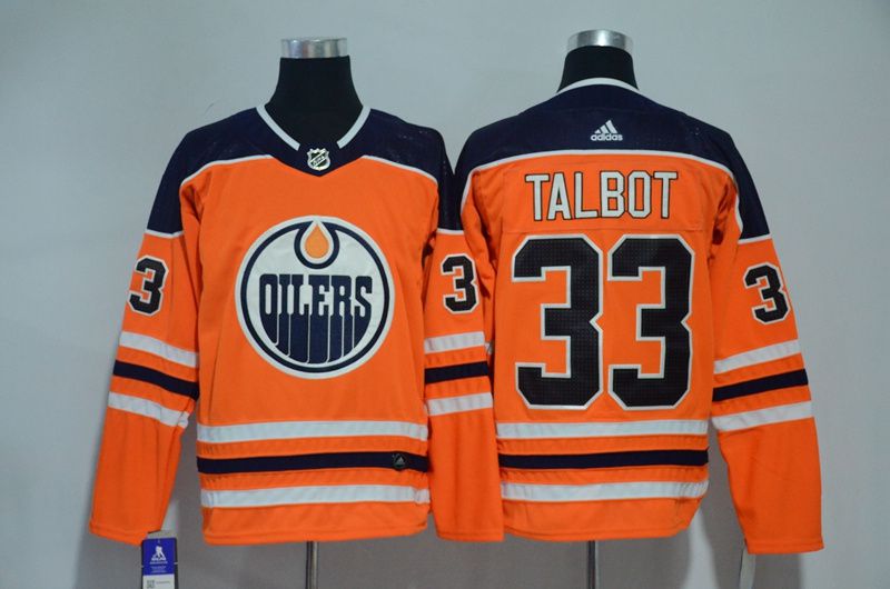 Men Edmonton Oilers #33 Talbot Orange Hockey Stitched Adidas NHL Jerseys->edmonton oilers->NHL Jersey